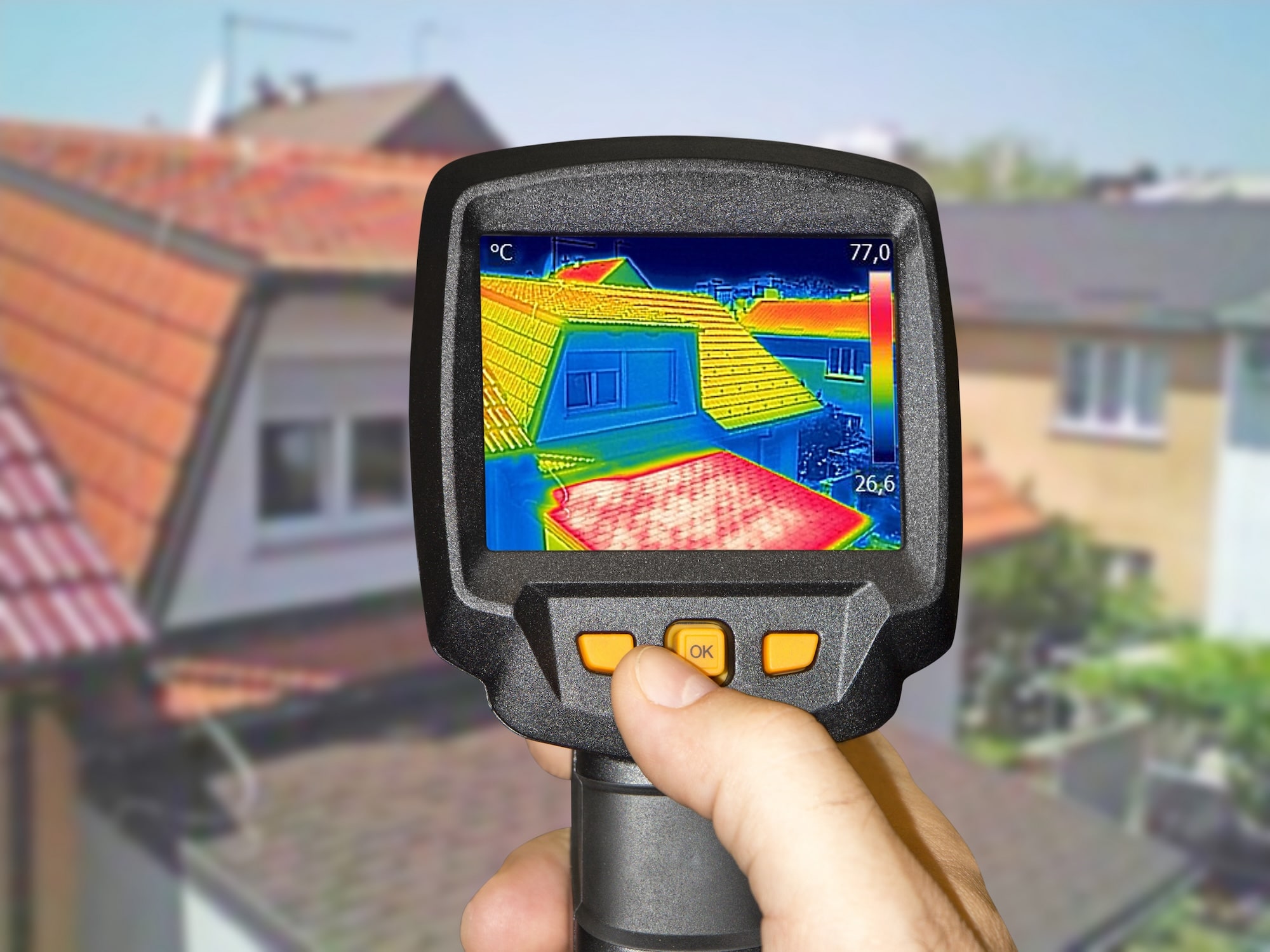 Thermografieaufnahme einer Wärmebildkamera 